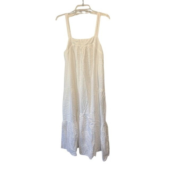 Haute Hippie Style Dresses & Skirts - Haute Hippie Style White Maxi Dress S Boho Cotton Gauze Tiered Sundress